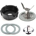 Blender Blade for Oster Osterizer Replacement Parts Ice Crusher Blade with Sealing Ring/Gasket Blender Jar Base Cap Coupling Stud Pin Kit Compatible with Oster Blender Glass Jar Replacement Kit