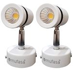 Mufasa 3W LED Spot Focus Light for Wall or Ceiling Mount (Warm White,Metal) -Pack of 2