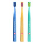 Curaprox Toothbrush CS Smart Trio Pack - 3 x Soft Small Head Toothbrush for Adults with 7600 CUREN® Filaments - Curaprox Manual Toothbrush