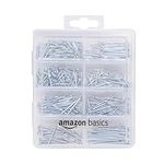 Amazon Basics - Hardware Nail Assortment Kit - Includes Finish, Wire, Common, Brad and Picture Hanging Nails, 550-Piece