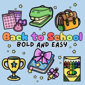 Back to School: Bold and Easy Coloring Book for Adults or Kids