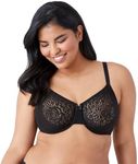 Wacoal Women's Halo Underwire Bra Black Black 36F