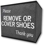 RE GOODS Shoe Covers Box | Disposable Shoe Bootie Holder For Realtor Listings and Open Houses | Please Cover or Remove Shoes Bin | Shoe Bootie Box