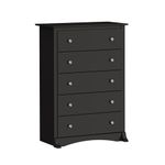 Prepac BDC-3345-K Sonoma 5- Drawer Chest, Black