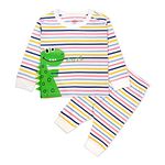 Real Basics Cotton Clothing Sets For Boys & Girls - Unisex Clothing Sets Full Sleeve T-Shirt & Pant -Size(12-18 Months) -Style(Dragon), Multicolor