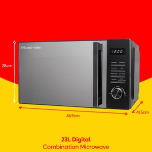 Russell Hobbs 23L Microwave – Black Countertop Oven