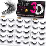 Eliace Lashes Natural Wispy False Eyelashes Pack 15 Pairs Cateye Eyelashes Mink 3D Faux Fluffy Lashes Wispies, Winged Lashes, Reusable Soft Extension Makeup False Lashes 13MM | Rosa Style