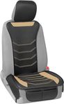 Motor Trend LuxeFit Beige Faux Leather Car Seat Cover for Front Seats, 1 Piece ââ‚¬â€œ Premium Universal Fit Interior Protector, Padded Leather Seat Cover Cushion for Auto Truck Van & SUV