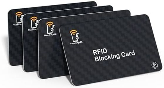 Timeskey NFC 4PCS Cartes Anti RFID/NFC Protection De Carte Bancaire De Crédit sans Contact, RFID Blocker Protège Portefeuille et Données Privées des Pickpockets Numériques