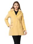 Lady Leaf Winter Wear Casual Tweed led flock Solid Womens Blazer's (9603 Gold)