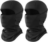 WTACTFUL 2Pieces Balaclava Face Ski Mask for Men, Winter Warm Thermal Full Face Cover Mask for Motorcycle Cycling Skiing Snowboarding Outdoor Black