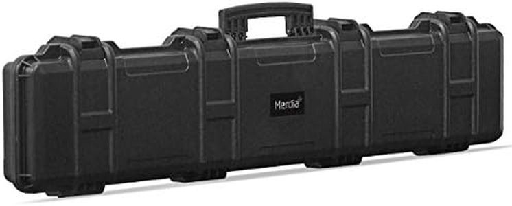 Merdia All Weather Precision Hard Rifle Case Waterproof Ultra Lockable Protective Case With Convoluted Foam | AR Accessories | Rifle Bag Gun Case 47.24" | Hard Gun Cases for Rifles | Shotgun Case