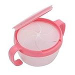 Collapsible Silicone Baby Snack Cup, Dual Handle Spill-Proof Snack Catcher Food Bowl Snack Container for Children Baby Toddlers