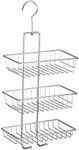 Wenko 15888100 Exclusive shower caddy Nivala shower rack with 3 shelves, 2 hooks, Metal Steel, 22 x 50 x 13.5 cm, Chrome