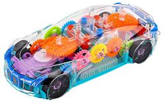 Cable World® 3D Car with 360 Degree Rotation, Gear Simulation Mechanical Car, Sound & Light Toys for Kids Boys & Girls (Multi Color) (Multi Design)