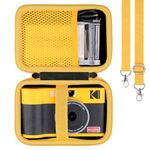 khanka Hard Travel Case Replacement for KODAK Mini Shot 2 ERA/KODAK Mini 2 ERA/Mini Shot 2 ERA Retro 4PASS 2-in-1 Instant Camera and Photo Printer,Case Only (Yellow)