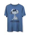 JUNK FOOD CLOSET Peanuts Joe Cool Flea Market Tee, Iris, Large