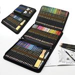 YYZB Watercolour Pencils, Sketching Pencils and Art Set, 96 Piece Coloured Drawing Pencils Set for Artists, Adult, Sketching, Colouring