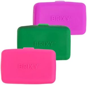 BRIXY Bar Travel Case Set – 3 Pack Shampoo Bar Travel Containers with mesh bag, Plastic-Free, TSA Friendly, Flexible Silicone Shampoo Bar Travel Containers