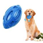 DEARLIVES YF Dog Ball Indestructible Dog Toys, Tough Rubber Dog Rugby Ball Dog Chew Toy with Squeaker for Aggressive Chewers, Large/Medium Breed Dog