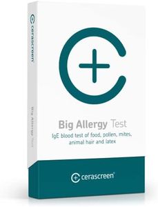 Test IgE aux allergies complet par CERASCREEN - Autotest de laboratoire sur 61 allergènes, dont les aliments, le pollen, les acariens, les poils d'animaux et le latex | Simple & pratique à domicile