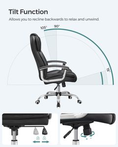 SONGMICS Office Chair – Ergonomic Desk Chair, Ink Black