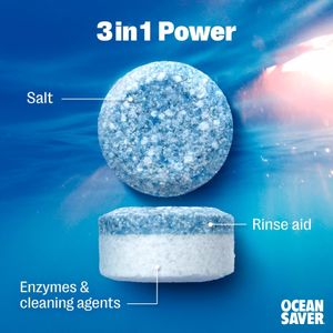 OceanSaver Eco Dishwasher Tablets – 100-Pack Biodegradable Cleaning