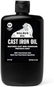 WALRUS OIL - Cast Iron Oil, for Restoring, Seasoning, and Maintaining Cast Iron Cookware. 100% Vegan, 8 oz Bottle