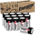 Energizer Max Alkaline C Batteries, 12 Count