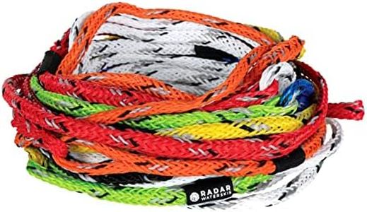 Radar Vapor Knotless 9-Section Mainline Waterski Rope, Tournament Colors