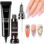 Makartt Nail Rhinestone Glue Kit, Strong Hold UV/LED Gel, 15ml + 8ml