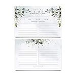 Bliss Collections Recipe Cards, Pack of 50 Double-Sided Watercolor Greenery 4 x 6 Cards for Family Recipes, Wedding Shower, Bridal Shower, Baby Shower, Housewarming Gifts, Easy to Write On, USA Made