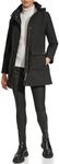 DKNY Women's Softshell Hooded Coat, Sofshell Hooded Black, Large