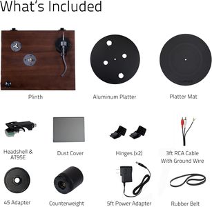 Fluance RT81 Vinyl Turntable – Walnut Wood, Hi-Fi Record Player