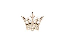 Brooch Lapel Pin for Men Men's King Queen Crown Badge Suit Collar Brooch (Golden)