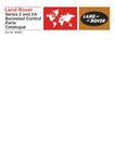 Land Rover Series 2 & 2A Bonneted Control Parts Catalogue: Part No. 605957 (Official Parts Catalogue S.)