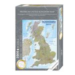 Close Up United Kingdom UK Puzzle 1000 pieces - Great Britain, England- 68 x 48 cm Premium Map 2021 - MAPS IN MINUTES