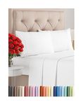 Full Size 4 Piece Sheet Set - Comfy Breathable & Cooling Sheets - Hotel Luxury Bed Sheets for Women & Men - Deep Pockets, Easy-Fit, Extra Soft & Wrinkle Free Sheets - White Oeko-Tex Bed Sheet Set