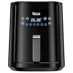 DIDO KZ-6012 Air Fryer 5.5L with Rapid Air Circulation,1700W Air Fryers for Home Use with 60 Minute Timer&Temperature,Nonstick Basket for Healthy Oil Free & Low Fat Cooking,Black