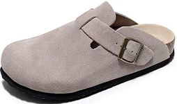 guoluofei Clogs For Women, Womens Clogs- Mules House Slipers With Arch Support And Adjustable Buckle, Apricot, 7