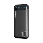 Power Bank 10000mAh Mobile Phone Portable Charger External Battery Pack with 2 USB 2.4 A Outputs and USB C Input Compatible with Huawei iPhone 12 11 X iPad Samsung Galaxy S20 Android Tablet (Black)