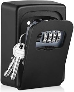 CDC DIGI 4-Digit Combination LockBox, Wall Mounted-Key Lock Box Police Approved Key Safe Box Outdoor, Key Safe Outside Waterproof and Security Key Cabinet for Home Garage Office School