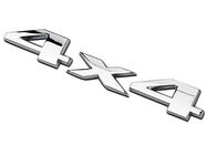 Automaze Metal 3D 4X4 Letter Logo Badge for Cars, 0.78 x 3.93 x 3.93 Inches, Chrome