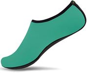 JACKSHIBO Water Shoes for Women Men Quick-Dry Aqua Water Socks Barefoot Shoes for Cruise Essentials Swimming Beach Pool Yoga Surf, Grassgreen, 5.5-6.5 Women/4-5 Men