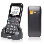 Denver BAS-18300m Big Button Mobile Phone For The Elderly - Unlocked Senior Large Button Mobile Phone, SOS Mobile Phone, Talking Numbers, Bluetooth, and Torch