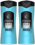 Axe Body Wash - Ice Chillin' - Iced Mint & Lemon Scent - Net Wt. 16 FL OZ (473 mL) Per Bottle - Pack of 2 Bottles