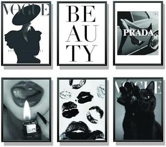Winund set de 6 posters muraux 30x40 cm, SANS CADRE, décoration murale de chambre, tableaux, posters et arts décoratifs, affiche decoration murale, poster mural, noir et blanc