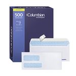 Columbian #9 Double-Window Security Envelopes, SimplySafe Tamper Evident, Pull Strip, Peel and Seal, for Invoices and Statements, 3-7/8 x 8-7/8 Inches, 500 per Box (COLO166), White