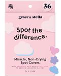 grace & stella Pimple Patches (Multishape, 36 Count) - Hydrocolloid Patches for Blemishes - Dermatologist Tested Spot Patches, Vegan Cruelty Free Skincare, Acne Patches