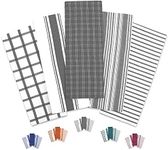 Trade Fountain Kitchen Towels - Pack of 5 Dish Towels for Kitchen Accessories - 19 x 27 INCHES Extra Large Highly Absorbent Dish Cloth - Reusable Hand Towels - 100% Pure Cotton Fabric (Grey)
